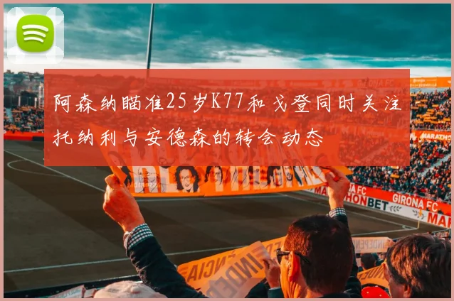 阿森纳瞄准25岁K77和戈登同时关注托纳利与安德森的转会动态